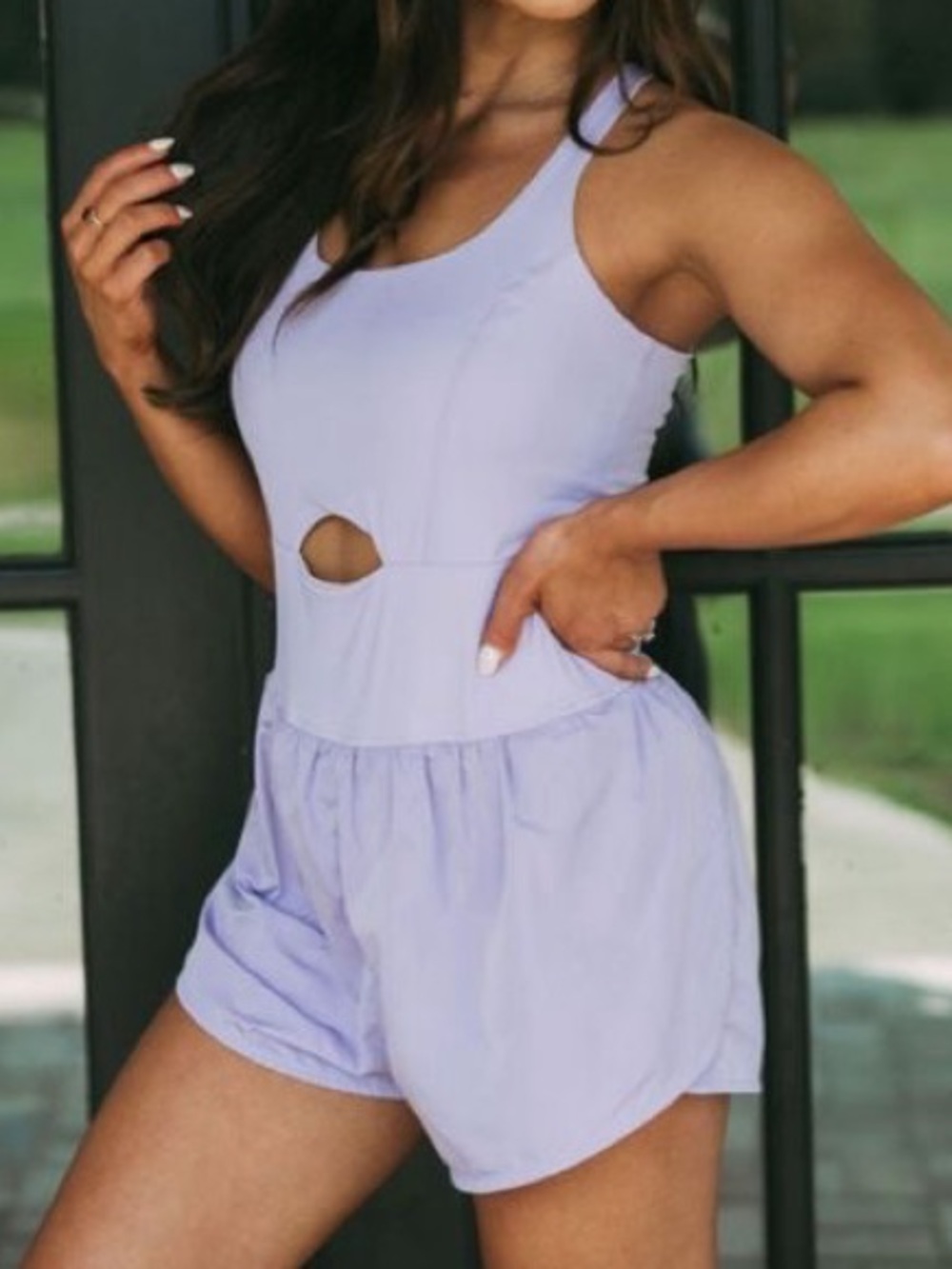 Lavender active romper - NWOT
